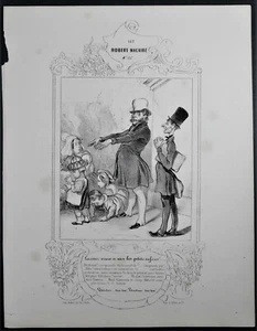 Lithographie Honoré DAUMIER Les cent et un Robert-Macaire 1839 Laissez ... pl 65 - Imagen 1 de 1