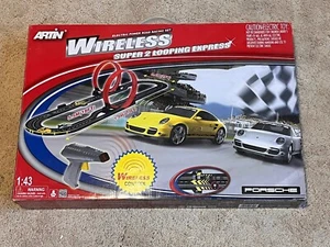 Artin Porsche Wireless Super 2 Looping Express Slot Car Road Racing Set OK Cond. - Picture 1 of 17