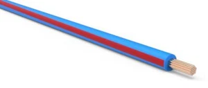 18 AWG Automotive TXL Wire Light Blue w/ Red Stripe Various Lengths - Picture 1 of 1