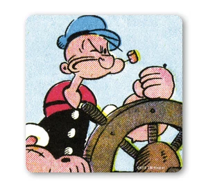 Popeye der Seemann - Steuerrad Coaster - Untersetzer - Bierdeckel - LOGOSHIRT - Bild 1 von 2