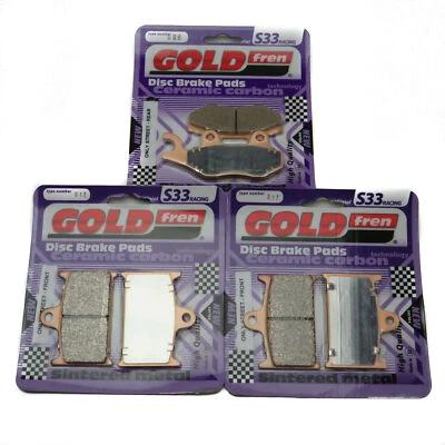 Goldfren S33 Brake Pads Front & Rear For Triumph Daytona 900 (3 cyl) 1993-1996 - Image 1 of 3