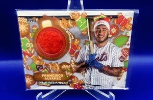 2023 Topps Holiday Francisco Alvarez RC Hat Relic 25/25 EBAY 1/1 - New York Mets