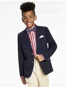 Tommy Hilfiger Boys Alexander Bi-Stretch Blazer, Size 12 Months, Navy 👍 - Picture 1 of 8