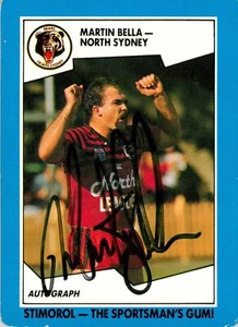 Signed 1989 NORTH SYDNEY BEARS NRL Card MARTIN BELLA Scanlens - Picture 1 of 2