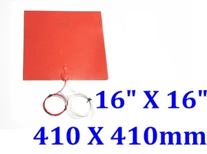 16" X 16" 410 X 410mm 1000W w/ 3M w/ 100K Plus 12V relay 3D printer Heater - Picture 1 of 12