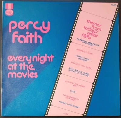 Percy Faith ‎– Everynight At The Movies - 1972 LP record near mint, cover VG - Image 1 of 3