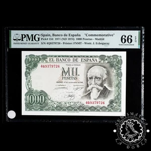 1971 - 1000 PESETAS - Echegaray - Pick 154 Serie 4Q - PMG 66 EPQ - Picture 1 of 2