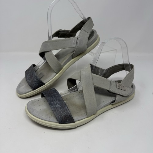 ecco Damara sandali con cinturino incrociato donna EU taglia 40 US 9 5 grigio grigio metallizzato