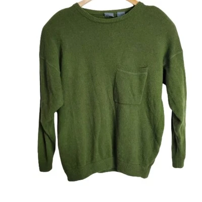 Suéter de Manga Larga Verde Lana Corderos Liz Wear Vintage Años 90 Talla Grande Foto 1 de 4