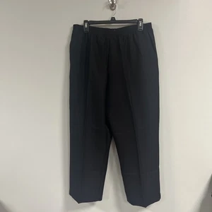 Pantaloni donna Alfred Dunner neri classici casual pull on taglia 18P nuovi con etichette - Foto 1 di 6