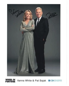 Pat Sajak Vanna White Dual Signed Autographed 8 x 10 Photo Wheel Of Fortune Host - Picture 1 of 1