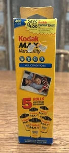 Kodak Max Versatility 400 Film 5 Rolls 35mm 24 Exposures Each New Old Stock - Picture 1 of 4