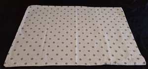 Pottery Barn Teen White Emily & Meritt Std Pillowcase White Gold Polkadot - Picture 1 of 9