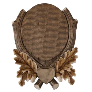 geschnitztes Trophäenschild Reh Kopfpräparat Hirsch Geweih kurzer Nase GH 29 cm - Bild 1 von 5