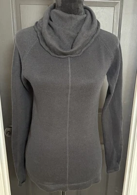 Lilla P Sweater Women’s S Black Cashmere Angora Blend Roll Turtleneck Soft - Image 1 of 4