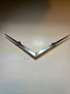 1960’s Cadillac V Hood Nose Emblem # 1479229 W/All Tabs & Retainer Nuts OEM - Picture 1 of 10