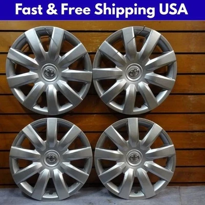 NEW Set 15" Toyota Camry 2000 - 2012 Replacement Wheel Covers Hubcaps 61136 4pcs - Image 1 of 4