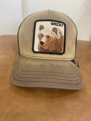 Sombrero de camionero Goorin Bros Grizzly para hombre con cierre a presión difícil de encontrar OSFM marrón Foto 1 de 4