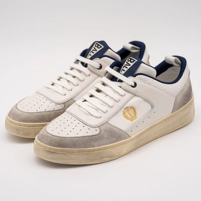 Zapatillas Bally Riweira blancas grises azul marino de cuero polvoriento talla 13,5 Foto 1 de 4