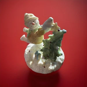 Esculturas de hielo de muñeco de nieve árbol de Navidad Russ Berrie adornos de marea frescos de colección - Imagen 1 de 7