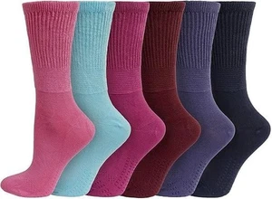 Calcetines para diabéticos no elásticos sueltos para mujer Top agarre suave algodón ricos 4-7 - Imagen 1 de 4