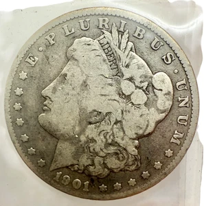 Antiguo dólar de plata O Morgan 1901 - Imagen 1 de 2