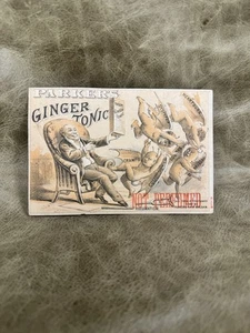 ANTIGUA TARJETA VICTORIANA - PARKER’S GINGER TONIC 1870-1890; DEMONIOS - Imagen 1 de 2