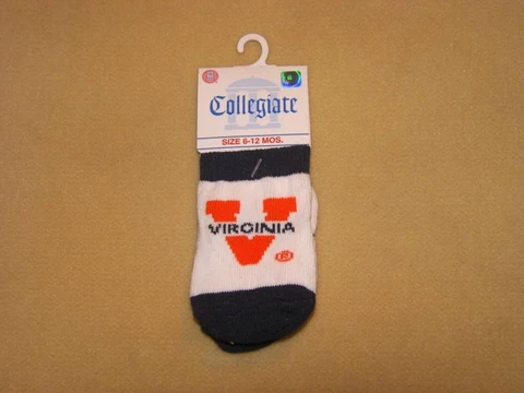 NCAA Virginia Cavaliers Baby Socks Sz 6-12 Mos NWT Cover