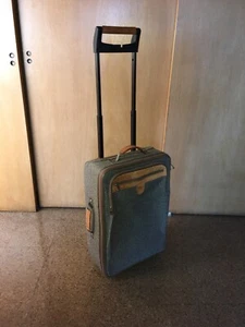 Hartmann Tweed & Leather Rolling Wheeled Upright Luggage Suitcase 22" - Picture 1 of 17