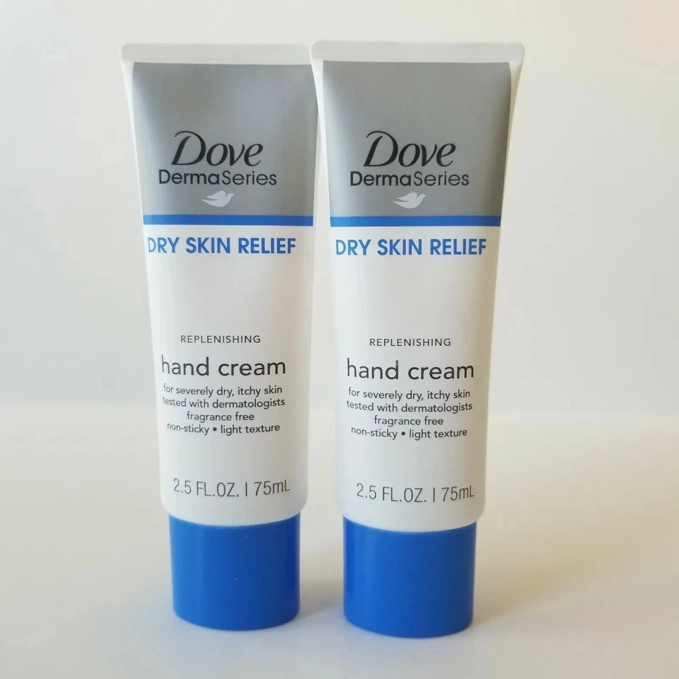 2 Pack- Dove Derma Series Dry Skin Relief Replenishing Hand Cream 2.5 oz - Image 1 of 1