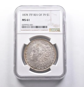 MS61 1878 7TF REV Of 79 Morgan Silver Dollar NGC *3867 - Picture 1 of 3