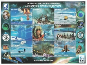 MAJOR EVENTS IN AREONAUTICAL MARITIME AND SPACE 2006 MNH STAMP SHEETLET - Imagen 1 de 1