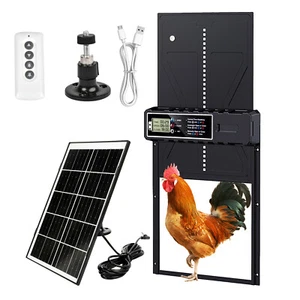 Upgrade Große Solar Automatische Hühnerklappe Elektrische Hühnerklappe mit Timer - Bild 1 von 15