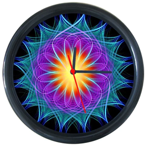 295292 Fractal Abstract Purple Flower Wall Clock Cover