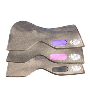 Love My Horse Western 32 Inch Wool Saddle Pad 1 Inch Grey / Purple - Free Liner - Picture 1 of 11