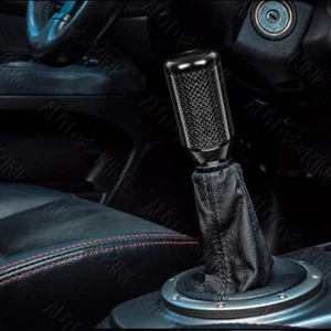 BLACK RACING ALUMINUM CARBON FIBER 5 / 6-SPEED MANUAL MT SHIFT SHIFTER KNOB - Picture 1 of 5