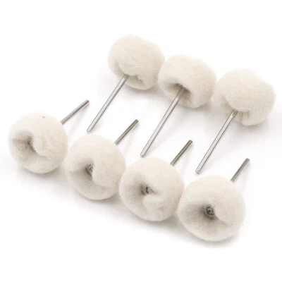 10pcs Wool Felt Polishing Buffing Wheel Abrasive Grinding Head Drill Bit Rotary - Image 1 of 4