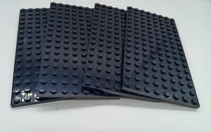 LEGO 8x16 BLACK x 4 Base Plate 8x16 STUDS (PINS) Brand New - Picture 1 of 4