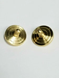 TWO METAL SPINNING TOPS * SOLID BRASS * MADE IN THE USA* FREE SHIPPING - Picture 1 of 5