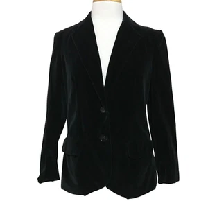 Fachatta Vintage Velvet Gothic Victorian Button Blazer Jacket Black Size 12 - Bild 1 von 6