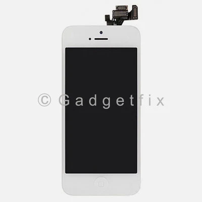 USA White Touch Screen Digitizer LCD Screen Display Button + Camera for iPhone 5 - Image 1 of 4