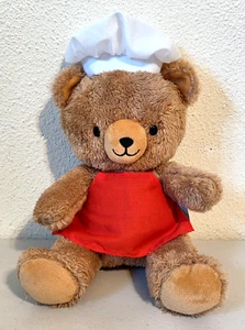 Hallmark KOCH TEDDYBÄR rote Schürze weiß Kochmütze Stofftier Plüsch 9 Zoll - Bild 1 von 6