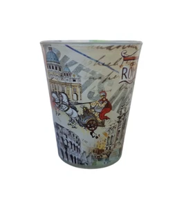 New Shot Glass Italy Tequila Rome Colosseum/Fontana Trevi /St.Peter's italia - Picture 1 of 3
