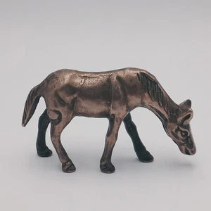 Vintage massive Messing Pferd Figur Briefbeschwerer Reiter Fohlen Figur A1 - Bild 1 von 8