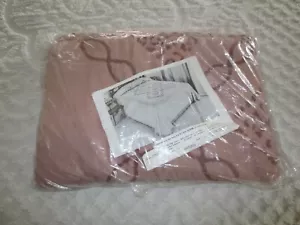 NOS MED. on LT. BROWN Geometric Design COTTON CHENILLE Fringed FULL BEDSPREAD - Picture 1 of 6