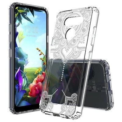 White Mandala Slim Shockproof Hybrid Hard Cover Soft Bumper Case for LG Models - Image 1 of 4