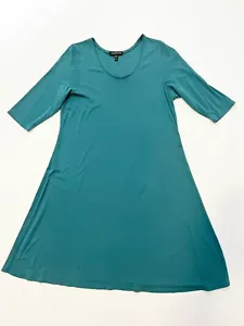 eileen fisher grünes 100% Seide Kleid Gr. M - Bild 1 von 3