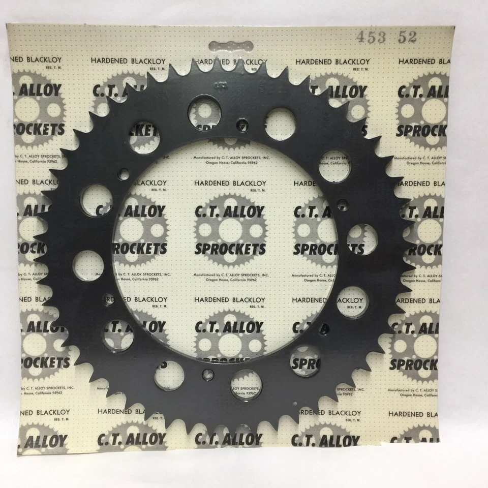 Piñón trasero Suzuki PE 250 1980-1981 aluminio endurecido Blackloy 52 dientes 453 Foto 1 de 1