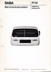 Service Manual Guide For Saba PRO RF 21 Electronic H - Picture 1 of 1