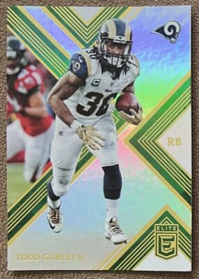 2017 Donruss Elite Green Todd Gurley II Los Angeles Rams #56 NFL Parallel - Image 1 of 2